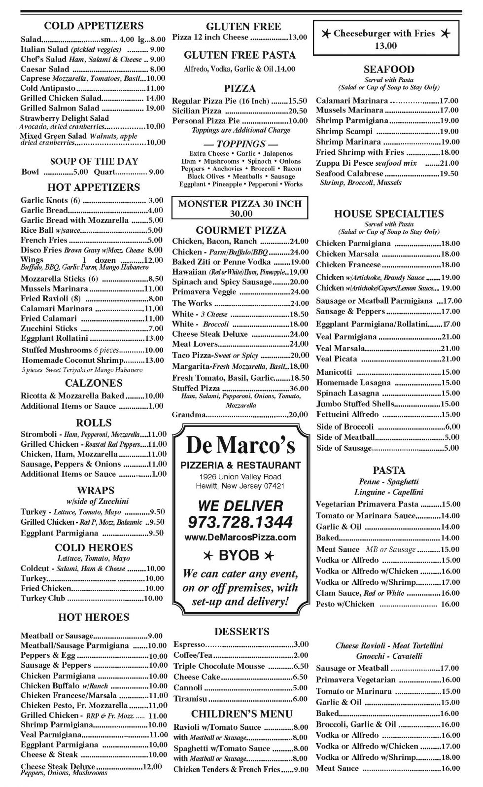 DeMarcos Pizzeria Restaurant Menu Delivery Pick Up Catering demarcos-pizzeria-restaurant-menu-delivery-pick-up-catering
