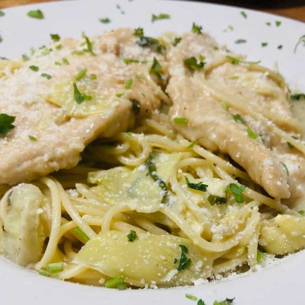 Chicken w/ Artichoke & Brandy Sauce